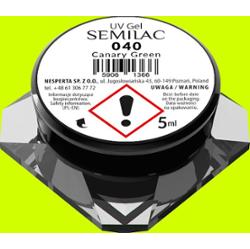 040 Kolorowy lakier żelowy Semilac Canary Green 5ml