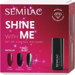 Semilac Set Shine With Me zestaw lakierów do paznokci przy zastosowaniu lamp UV/LED