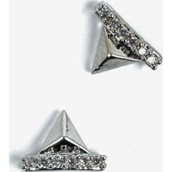 783 Ozdoba do manicure Semilac srebrne piramidy, 2 sztuki