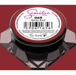 069 Kolorowy lakier żelowy Semilac Dirty Red 5ml