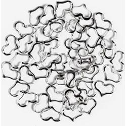 777 Ozdoba do manicure Semilac srebrne serce ramka, 50 sztuk