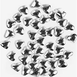 759 Ozdoba do manicure Semilac srebrne serca, 50 sztuk