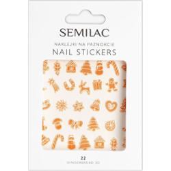 22 Semilac Gingerbread 3D Naklejki na paznokcie