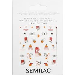 19 Semilac Naklejki wodne do paznokci Nude Tone