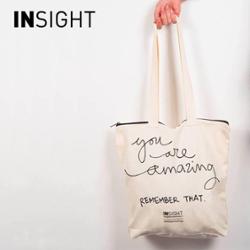 COTTON BAG - Bawełniana torba zapinana na ekspres INSIGHT