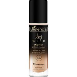Bielenda Długotrwały podkład matujący 03 Light Beige ceramidy + kolagen + koloidalne złoto