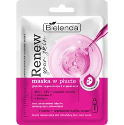 Bielenda - RENEW YOUR SKIN - Głęboko regenerująca i stymulująca maska w płacie - 1 sztuka