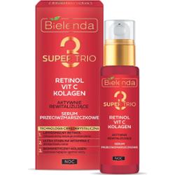Bielenda Aktywnie rewitalizujące serum przeciwzmarszczkowe na noc, RETINOL + VIT C + KOLAGEN