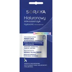 Soraya Progresywna maseczka wypełniająca zmarszczki, kwas hialuronowy i peptyd botox - like
