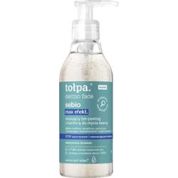tołpa. sebio max efekt. musujący żel-peeling z kamforą do mycia twarzy, 195 ml