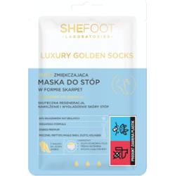 SheFoot Złota zmiękczająca maska do stóp w formie skarpet, 1 para
