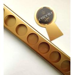 Stojak, ekspozytor do pudrów Dip System - złoty