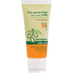 MACROVITA Olive.elia nawilżające mleczko do twarzy i ciała SPF30 z bio-oliwą i olejkiem ze słonecznika 100ml