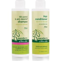 Zestaw MACROVITA Olive.elia dla włosów z łupieżem: szampon przeciwłupieżowy 200ml + odżywka 200ml