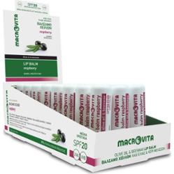 MACROVITA balsam do ust z oliwą i woskiem pszczelim SPF20 Malina 4.8g