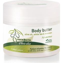 MACROVITA Olive.elia No aroma naturalne masło do ciała bezzapachowe z bio-oliwa, białą herbatą i woskiem pszczelim 200ml
