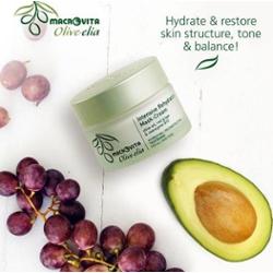 MACROVITA Olive.elia naturalna maska-krem intensywnie nawilżająca z bio-oliwą i czerwonymi winogronami do wszystkich rodzajów cery 50ml