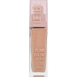 Maybelline Lifter Plump & Glow SPF 15 Foundation podkład w płynie z ujednolicającą i rozjaśniającą skórę formułą 119 30 ml