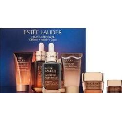 Estee Lauder Nightly Renewal zestaw do pielęgnacji skóry Cleanse + Repair + Glow 50 ml + 30 ml + 15 ml +5 ml