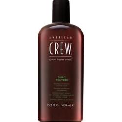American Crew 3-in-1 Tea Tree szampon, odżywka i żel pod prysznic do codziennego użytku 450 ml