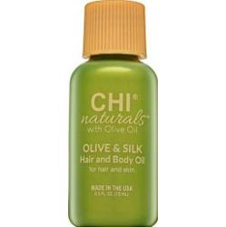 CHI Naturals with Olive Oil Olive & Silk Hair and Body Oil olejek do włosów i ciała 15 ml