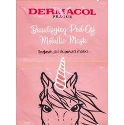 Dermacol Beautifying Peel-Off Metallic Mask maska złuszczająca z efektem rozświetlającym 15 ml