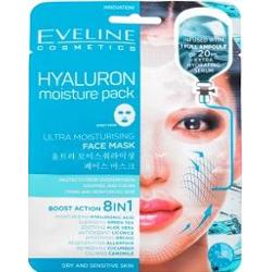 Eveline Hyaluron Moisture Pack Ultra Moisturising Face Mask 1 pcs maska nawilżająca w płacie do wszystkich typów skóry