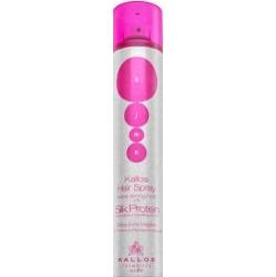 Kallos Silk Protein Hair Spray Extra Strong Hold mocno utrwalający lakier do włosów 500 ml