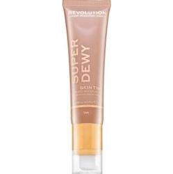 Makeup Revolution Super Dewy Skin Tint Moisturizer koloryzująca emulsja nawilżająca Tan 55 ml