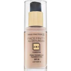 Max Factor Facefinity All Day Flawless Flexi-Hold 3in1 Primer Concealer Foundation SPF20 podkład w płynie 3w1 40 30 ml