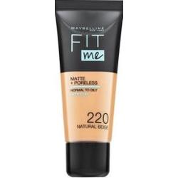 Maybelline Fit Me! Foundation Matte + Poreless podkład w płynie z formułą matującą 220 Natural Beige 30 ml