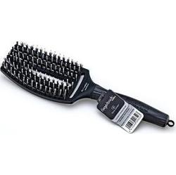 Olivia Garden Fingerbrush Combo Medium Black szczotka do włosów z nylonowymi włóknami i włosiem dzika