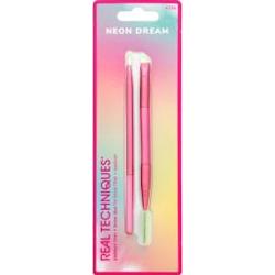 Real Techniques Neon Dream - Painted Liner + Brow Duo zestaw pędzli do przycinania brwi