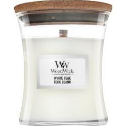 Woodwick White Teak świeca zapachowa 85 g