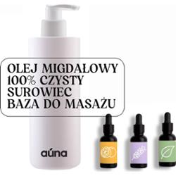 Olej ze słodkich migdałów 100 % czysty surowiec 1 l | baza do masażu | GRATIS 3 olejki eteryczne