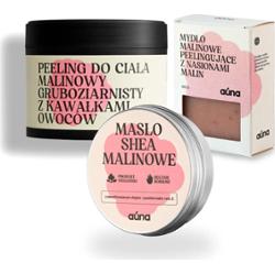 Zestaw Malinowy Zawrót Głowy: Shea Malinowe, Mydło Malinowe, Peeling Malinowy