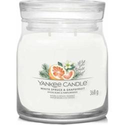 Yankee Candle Signature – Świeca średnia White Spruce & Grapefruit, 368 g