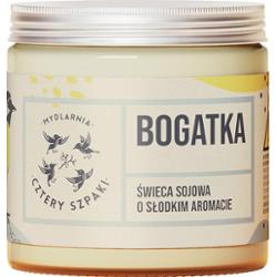 4 Szpaki Bogatka - naturlana świeca sojowa kwiatowa