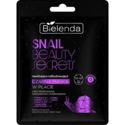 Bielenda Snail beauty secrets Nawilżająco - odbudowująca czarna maska w płacie, 1 szt.