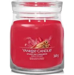 Yankee Candle Signature – Świeca średnia Sparkling Cinnamon. 368 g