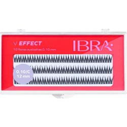 Ibra Kępki sztucznych rzęs „v effect” w kolorze czarnym 0,10 - 12 mm