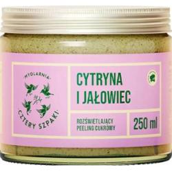4 Szpaki Cytryna i Jałowiec - rozświetlający peeling cukrowy, 250 ml