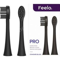 FEELO PRO końcówki BLACK STANDART do szczoteczki sonicznej PRO/PRO PREMIUM, 2 szt.