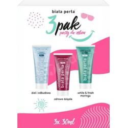 Biała Perła 3-pak past do zębów, mini zestaw wyjazdowy (3x30ml)