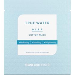 THANK YOU FARMER True Water Deep Cotton Mask 1 szt. Maska w płachcie nasączona nawilżającą esencją
