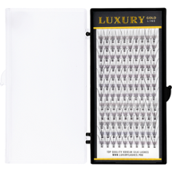 Luxury Lashes GOLD C 9 mm | Pojedyncze, jedwabne kępki rzęs