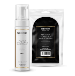 TanExpert Bronze Amber | Pianka samoopalająca do twarzy i ciała 200 ml + Rękawica