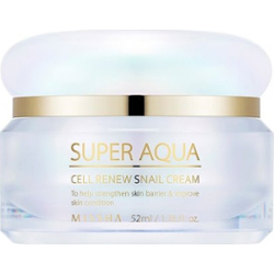 Missha Super Aqua Cell Renew Snail Cream | Intensywnie regenerujący krem do twarzy z filtratem ze śluzu ślimaka