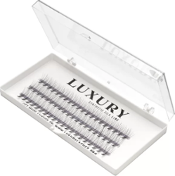 Luxury Lashes Luxury White C 9 mm | Kępki rzęs o naturalnym podkręceniu