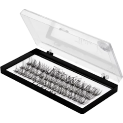 Luxury Lashes Fluffy Kim Black 10 mm | Ekstremalnie czarne kępki rzęs w kształcie litery 